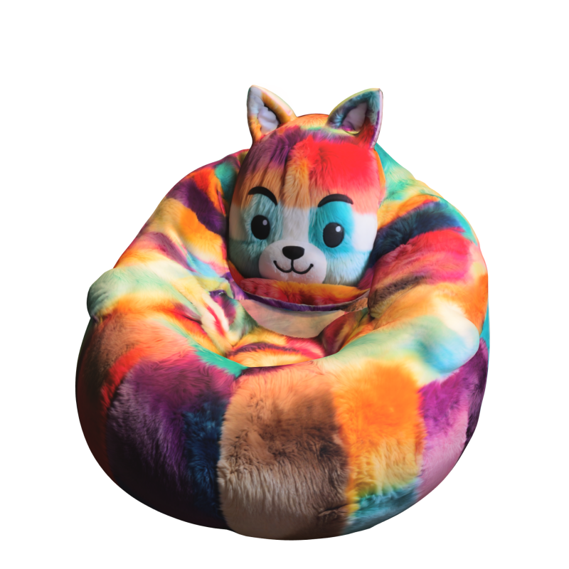 Rainbow Llama Bean Bag 3D Modell .c4d .max .obj .3ds .fbx .stl .blend