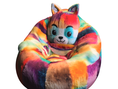 Rainbow Llama Bean Bag Model 3D