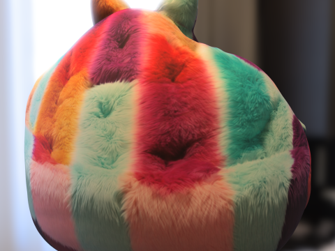 Rainbow Llama Bean Bag 3D Modell