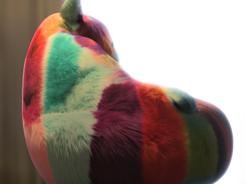 Rainbow Llama Bean Bag 3D Modell