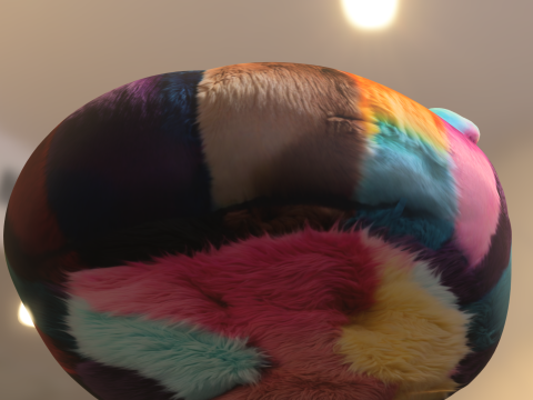 Rainbow Llama Bean Bag 3D Modell