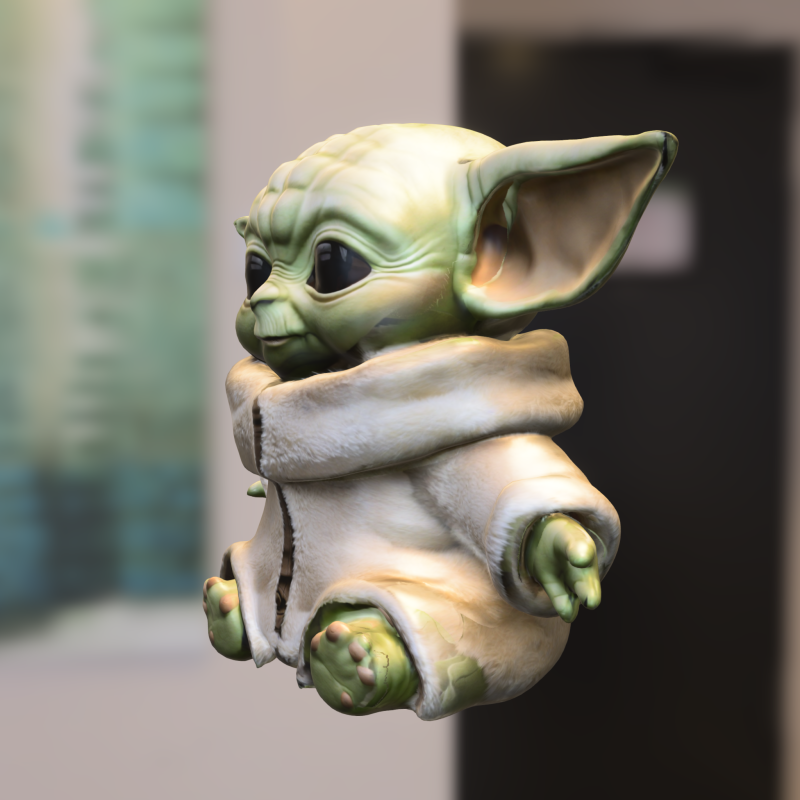 Baby Alien Yoda 3D Model .c4d .max .obj .3ds .fbx .stl .blend 