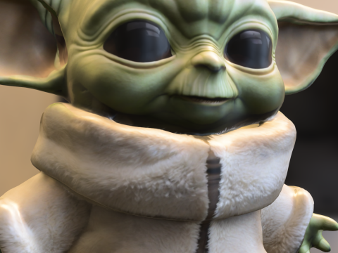 Baby Alien Yoda 3D Model