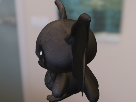 Cute Bat Plush 3D Model