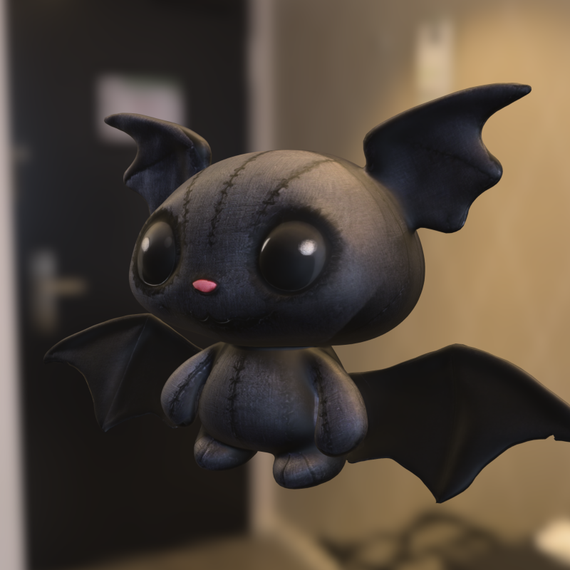 Cute Bat Plush Modèle 3D .c4d .max .obj .3ds .fbx .stl .blend