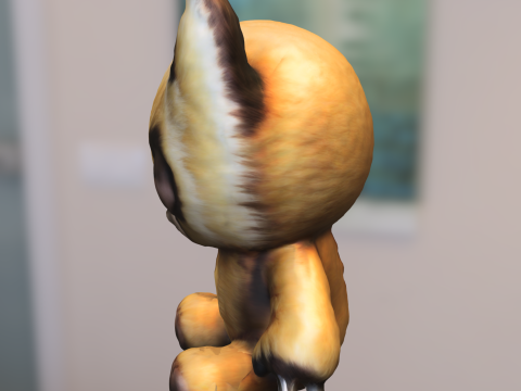 Furry Clawed wolverine Plush 3D Model