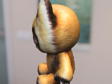 Furry Clawed wolverine Plush 3D Model