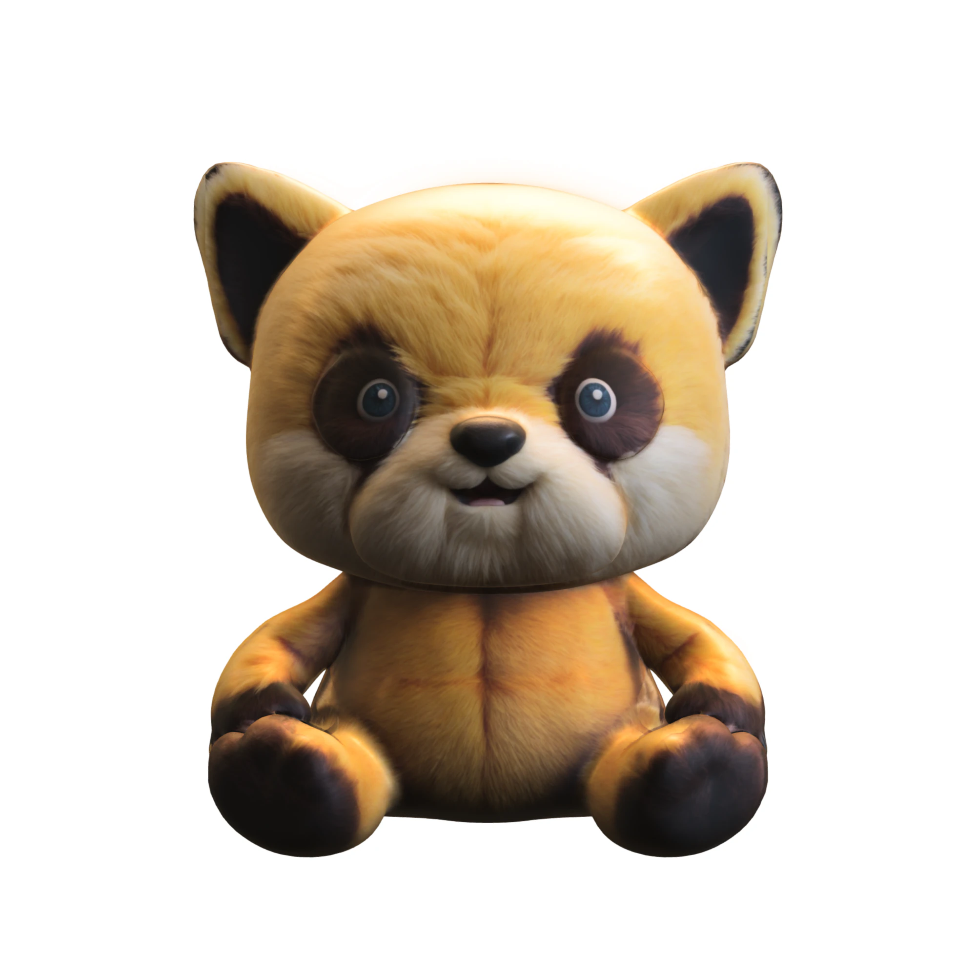 Cute Red Panda Plush 3D Model .c4d .max .obj .3ds .fbx .stl .blend 