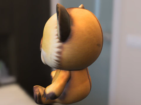 Cute Red Panda Plush 3D Model