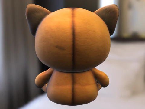 Cute Red Panda Plush 3D Model