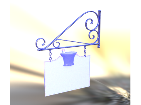 Vintage Alchemy Shop Sign Modèle 3D