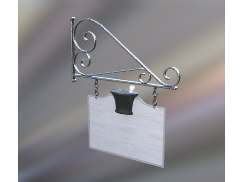 Vintage Alchemy Shop Sign Modèle 3D