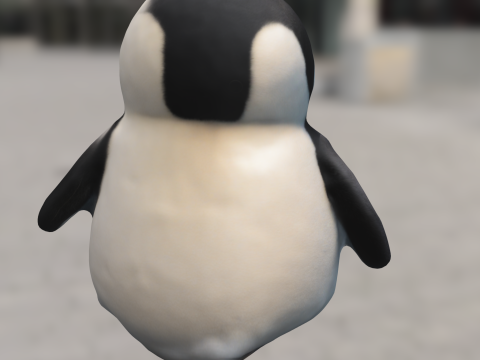 Cute Baby Penguin 3D 模型