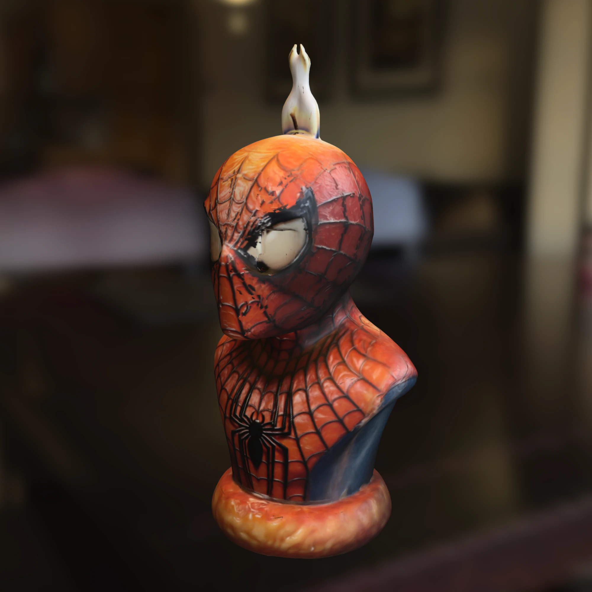 Flaming Spider man candle 3D Model .c4d .max .obj .3ds .fbx .stl .blend