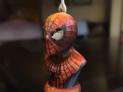 Flaming Spider man candle 3D 模型