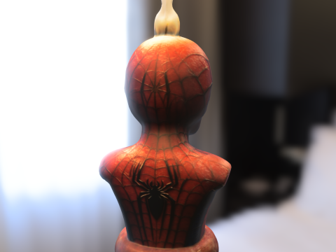 Flaming Spider man candle Modello 3D