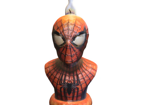 Flaming Spider man candle 3D Model