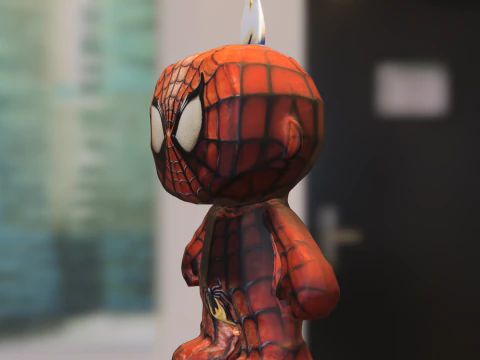 Figure candle spiderman 3D Model