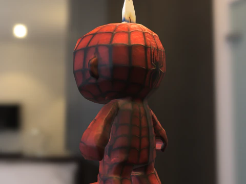 Figure candle spiderman 3D Model