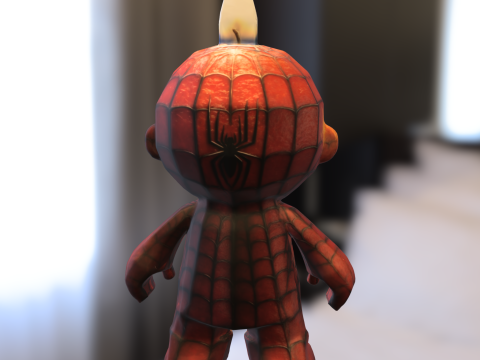 Figure candle spiderman Model 3D