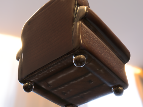 Classic Leather Armchair 3Dモデル