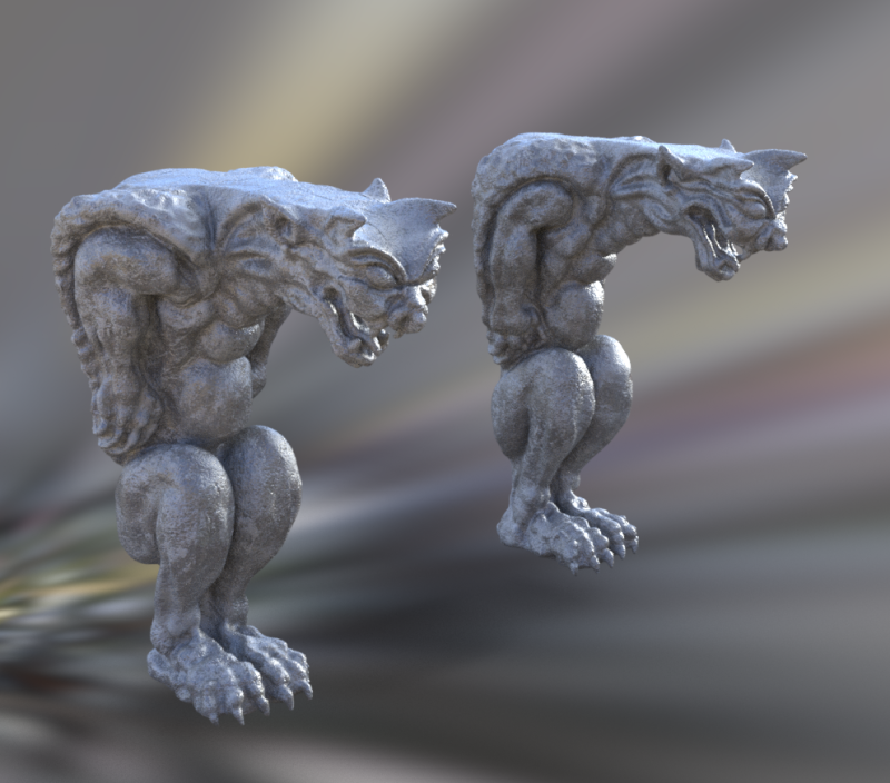 Gargoyle Statue 3D Модель .c4d .max .obj .3ds .fbx .stl .blend