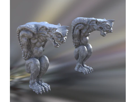 Est&aacute;tua de g&aacute;rgula Modelo 3D