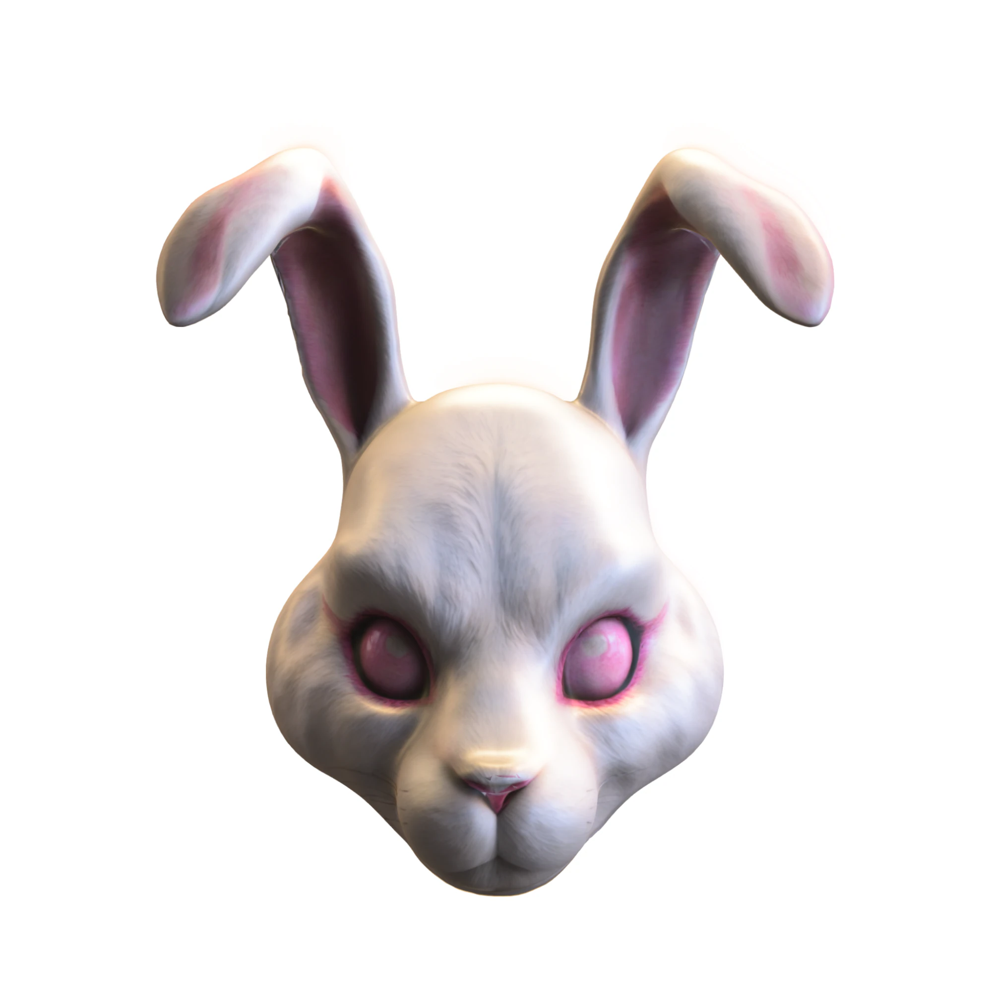 White Rabbit mask 3D Model .c4d .max .obj .3ds .fbx .stl .blend 