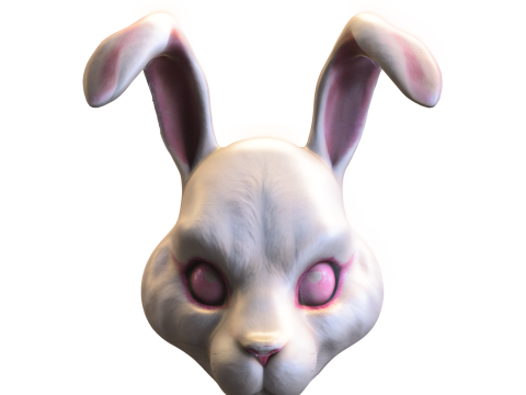 White Rabbit mask 3D Model