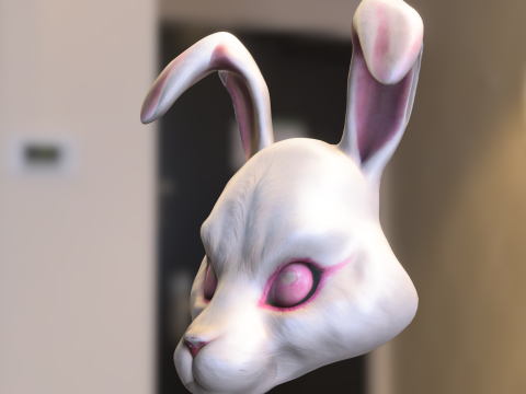 White Rabbit mask Modelo 3D