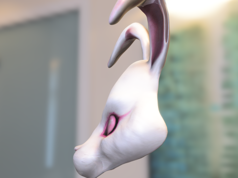 White Rabbit mask Modelo 3D