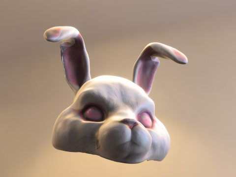 White Rabbit mask Modelo 3D