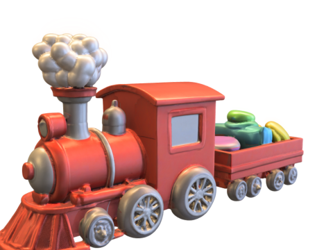 Vintage Steam Locomotive Collection 3D Model