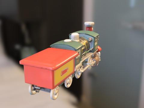 Vintage Steam Locomotive Collection 3D Модель
