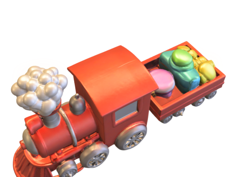 Vintage Steam Locomotive Collection 3D Модель