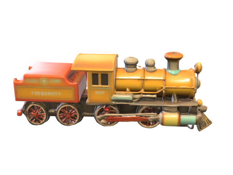 Vintage Steam Locomotive Collection 3D Модель