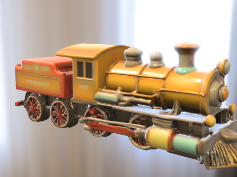 Vintage Steam Locomotive Collection 3D Модель