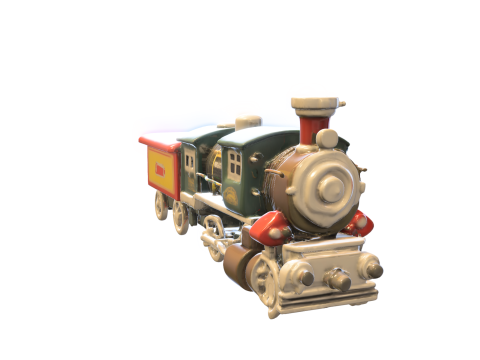Vintage Steam Locomotive Collection 3D Модель