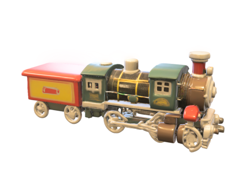 Vintage Steam Locomotive Collection 3D Модель