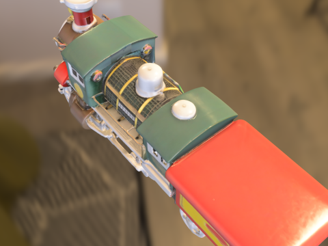 Vintage Steam Locomotive Collection 3D Модель