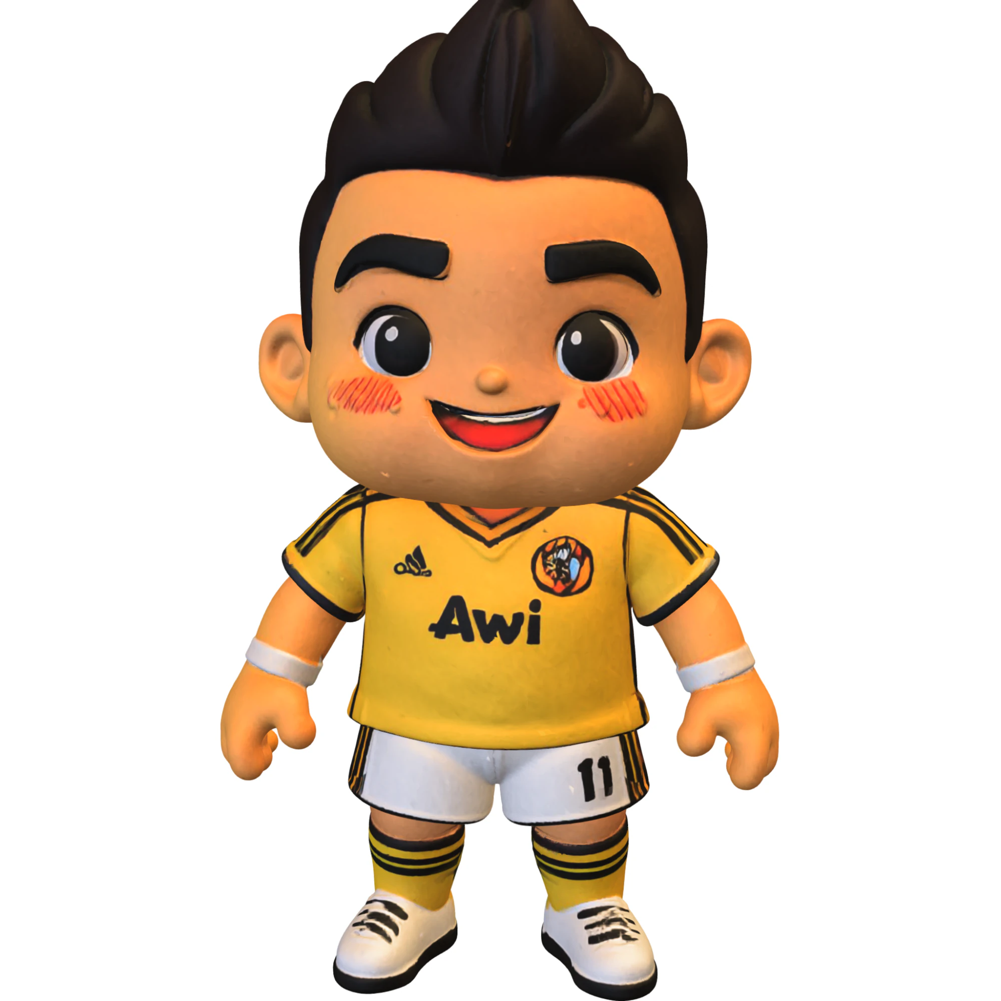 Cartoon Soccer Player 3D Model .c4d .max .obj .3ds .fbx .stl .blend 
