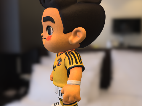 Cartoon Soccer Player 3D 模型