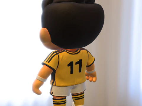 Cartoon Soccer Player 3D Model