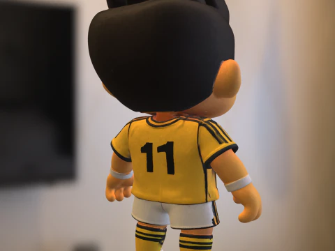 Cartoon Soccer Player 3D Model