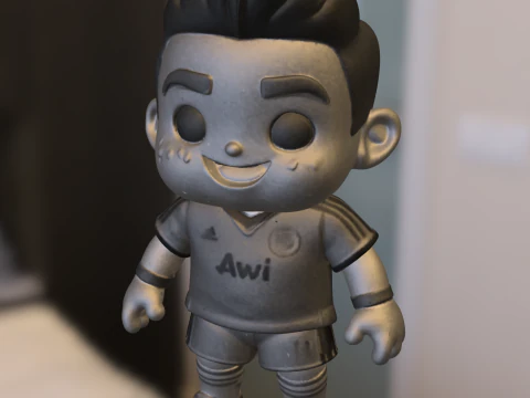 Cartoon Soccer Player 3D Model