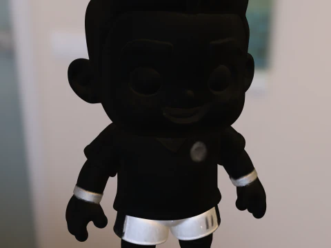 Cartoon Soccer Player 3D Model
