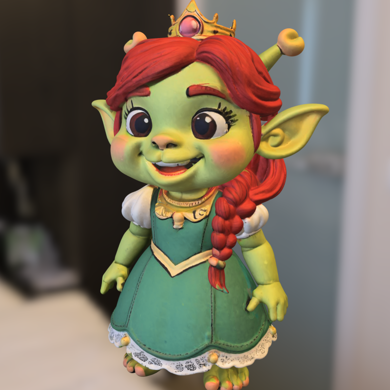 Cute Princess Ogre Fiona 3D Model .c4d .max .obj .3ds .fbx .stl .blend 