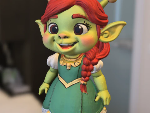 Schattige prinses Ogre Fiona 3D Model