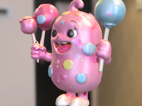 Bonbons mignons sucr&eacute;s Modèle 3D