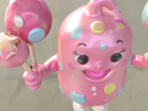 キャンディ かわいい 甘い 3Dモデル